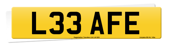 Registration number L33 AFE